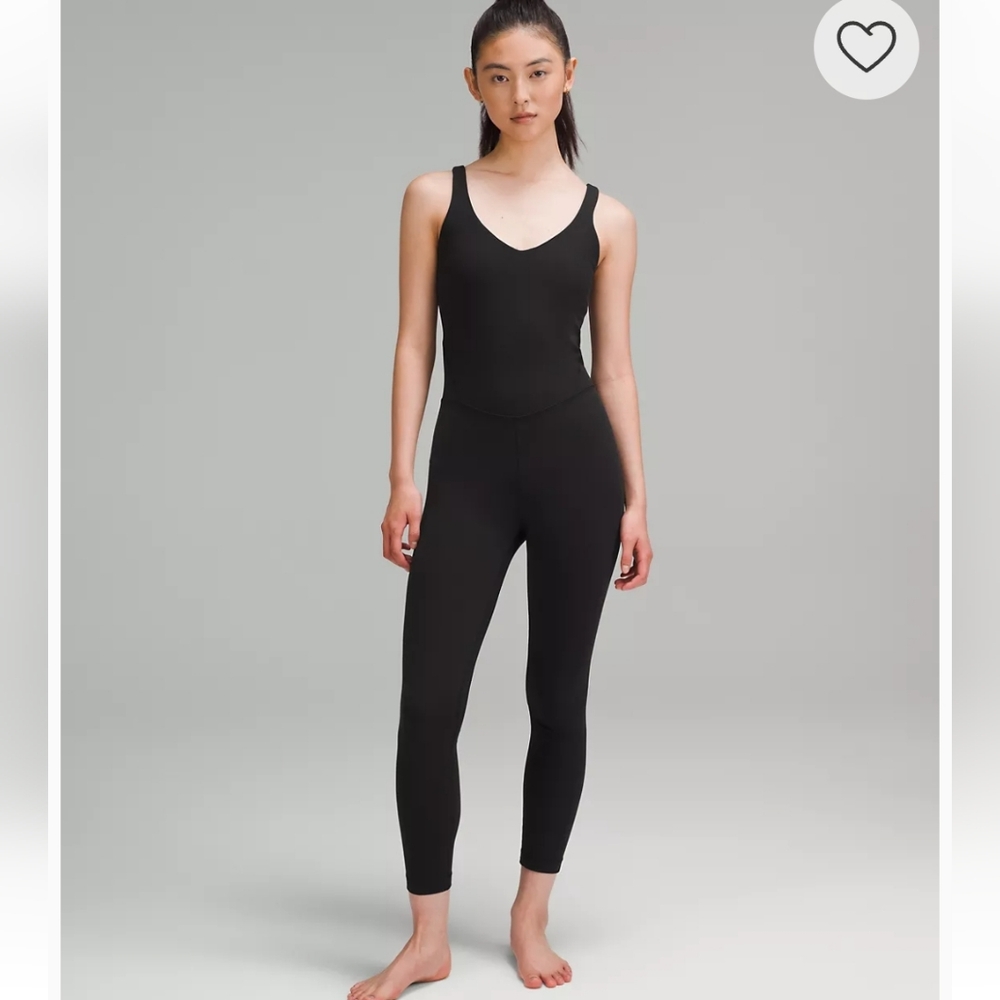 NWT Lululemon Align Bodysuit 25" C/D, Black, Size 4